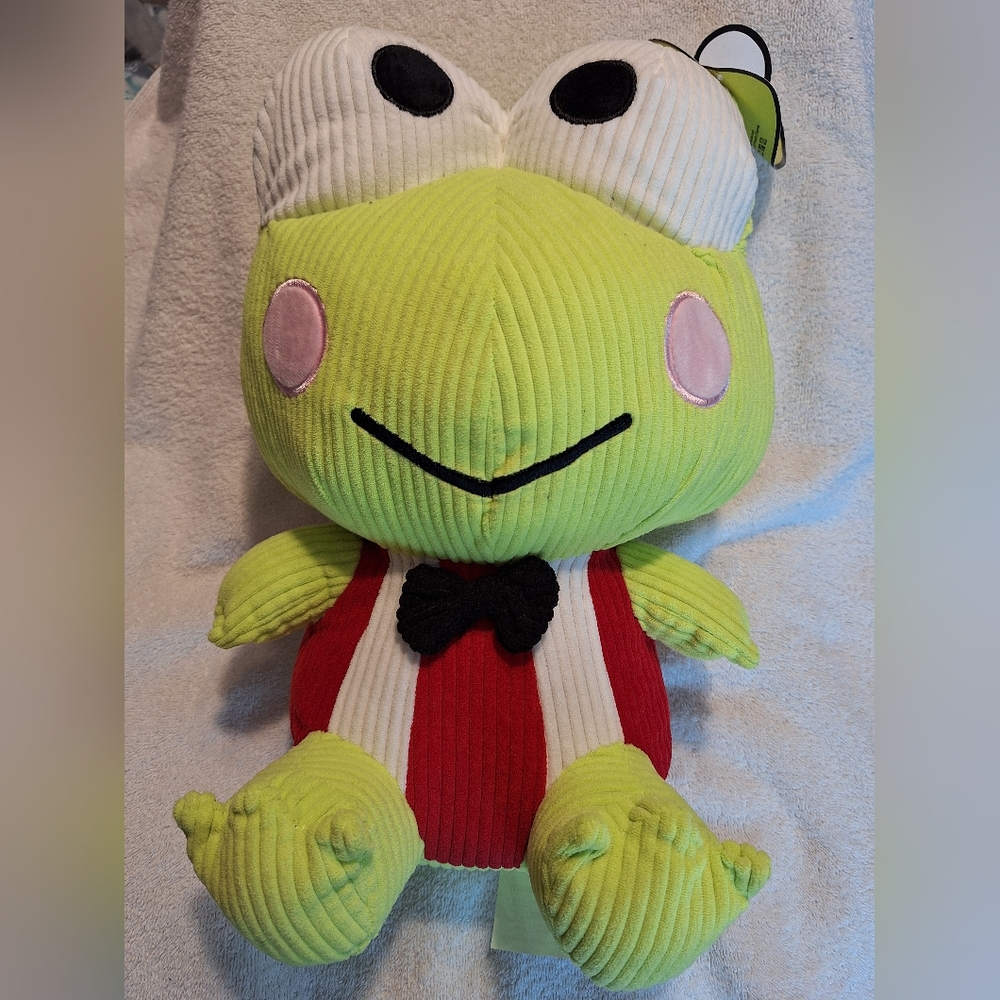 Sanrio Keroppi Plush - Green, Red, White